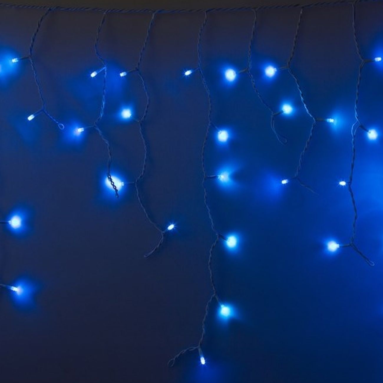 Гирлянда светодиодная NEON-NIGHT Айсикл (бахрома) 176 LED, 4,8х0,6м Синий