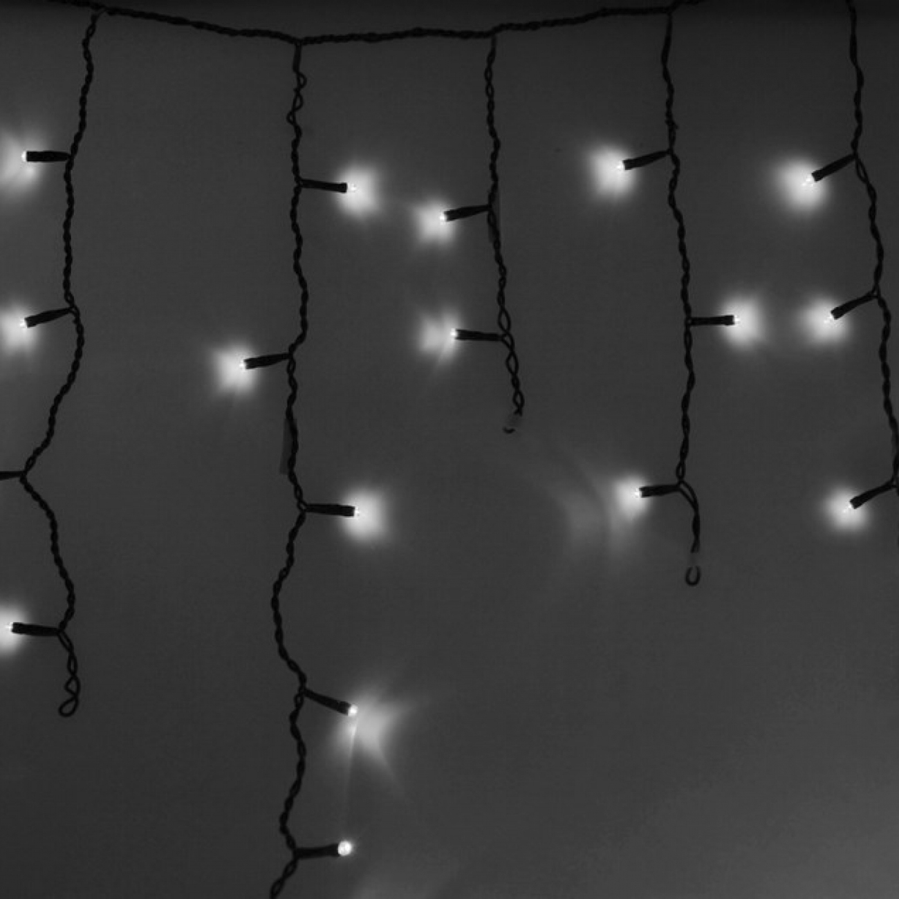 Гирлянда светодиодная NEON-NIGHT Айсикл (бахрома) 176 LED, 4,8х0,6м Белый