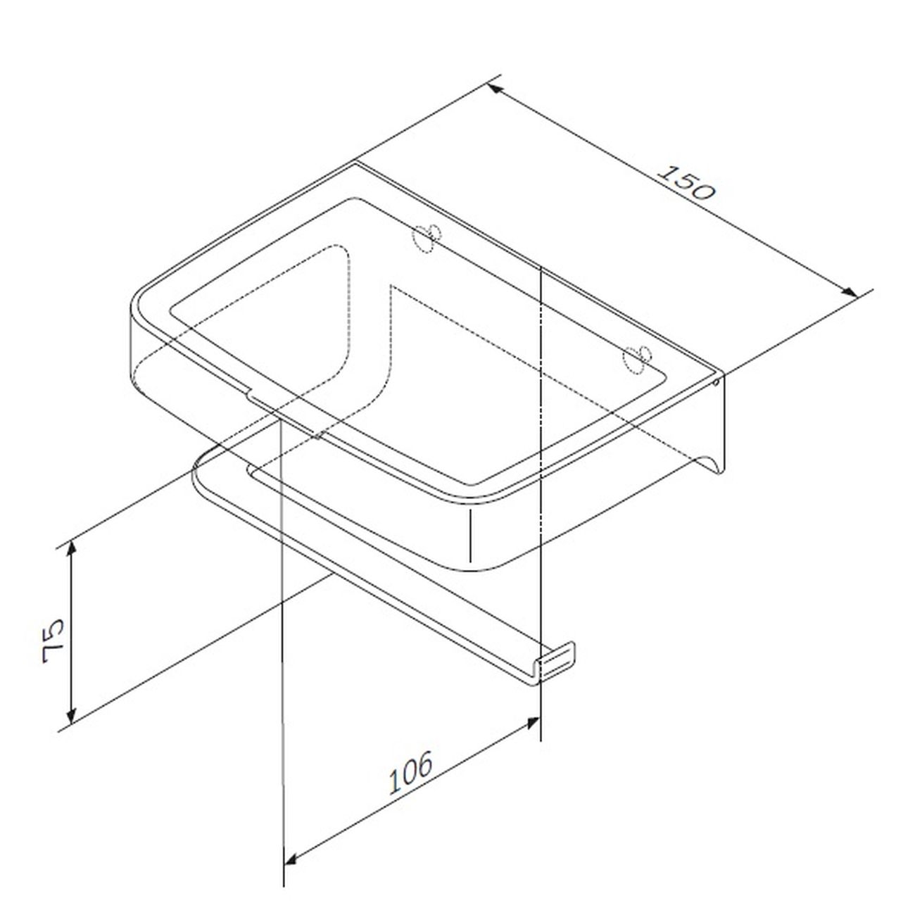 Держатель Am.Pm Inspire 2.0 A50A341500 хром