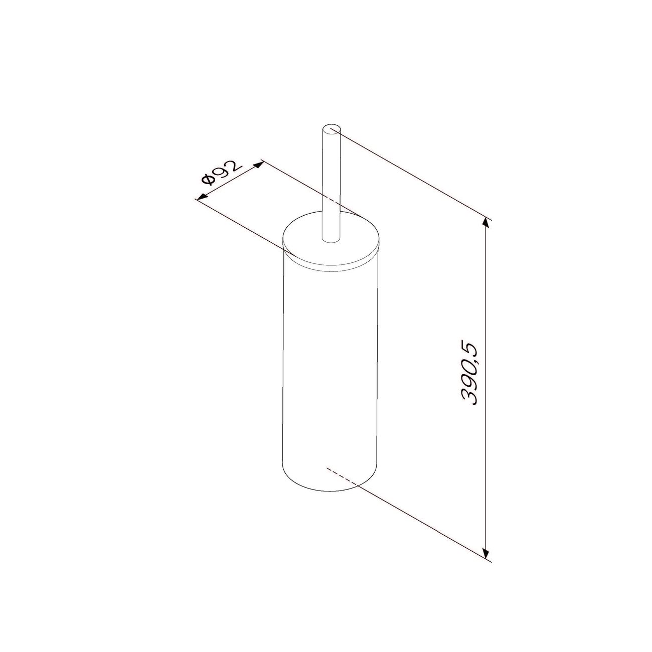 Стойка с туалетной щеткой Am.Pm Sense L A7433500 сталь