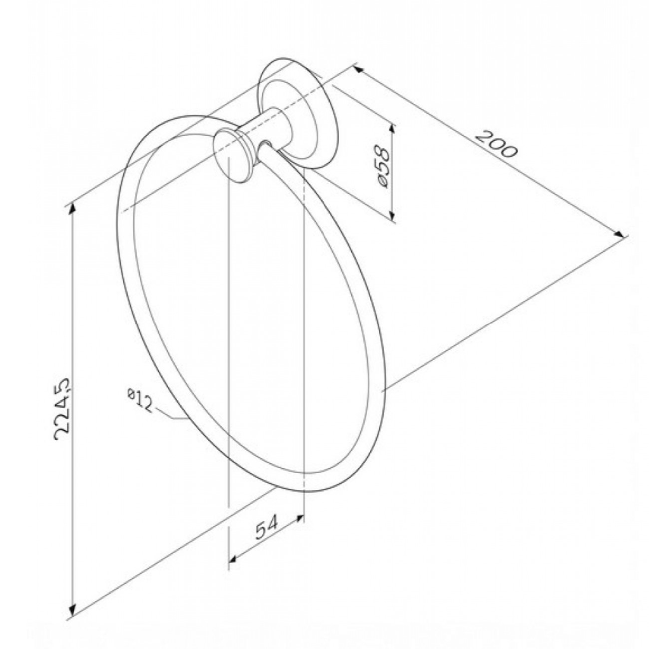Кольцо для полотенец Am.Pm Like A8034400 хром