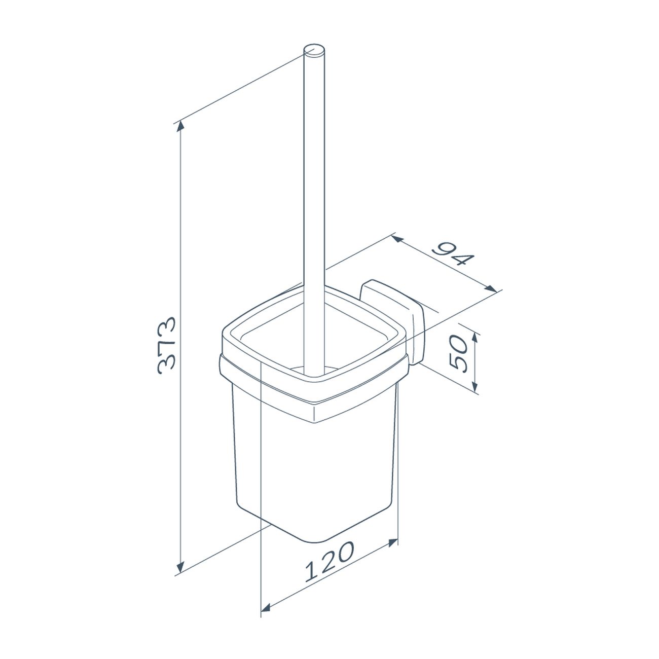 Стойка с туалетной щеткой Am.Pm Gem A9033422 черный