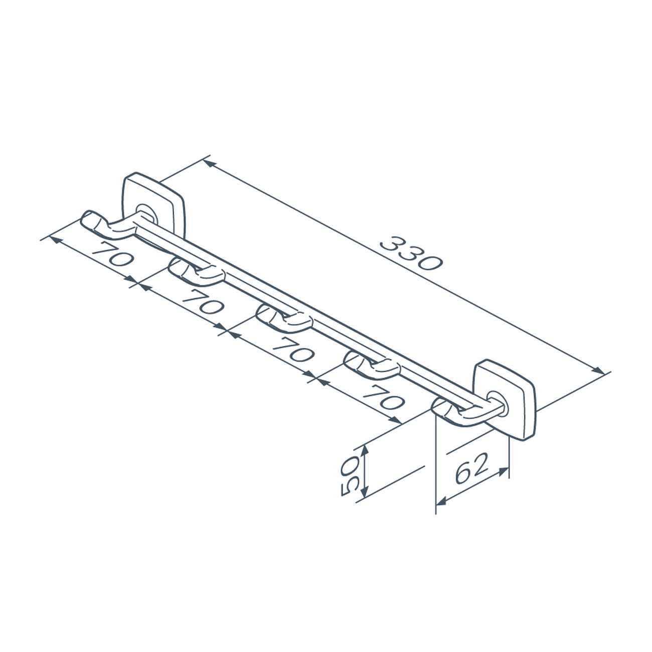 Набор крючков Am.Pm Gem A9035922 черный