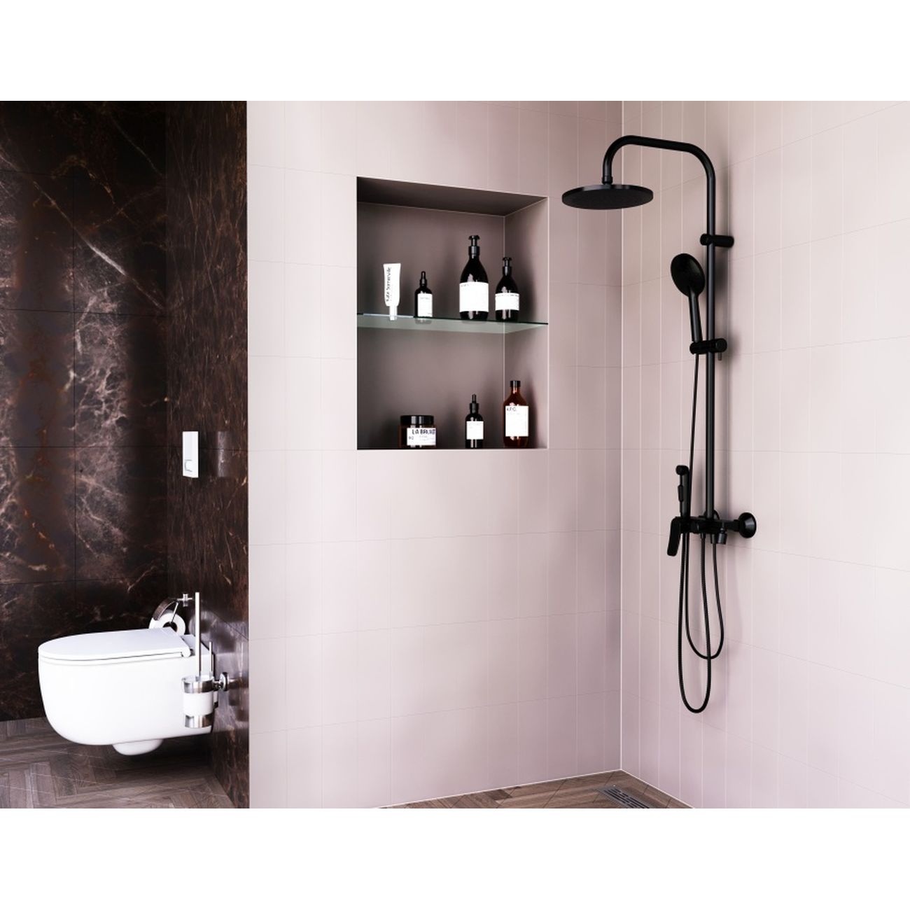 Душевая система Redblu Apollo DX220910300 черный