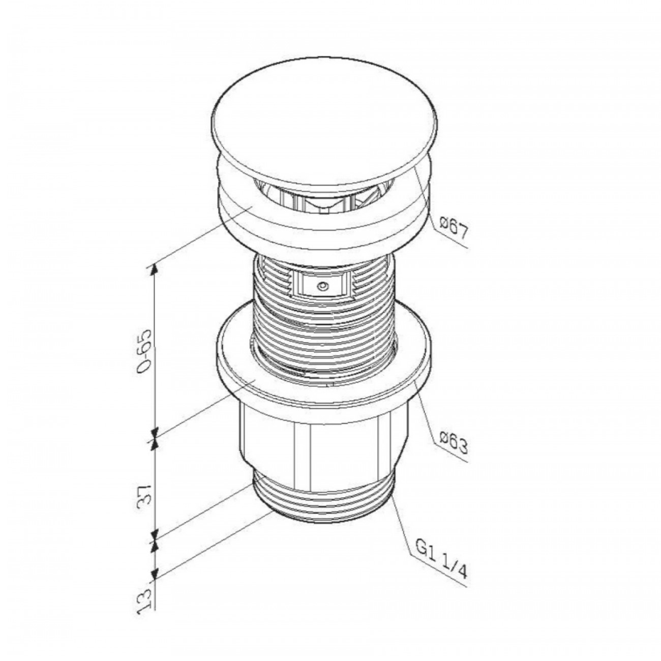Донный клапан Am.Pm F070M100 сталь