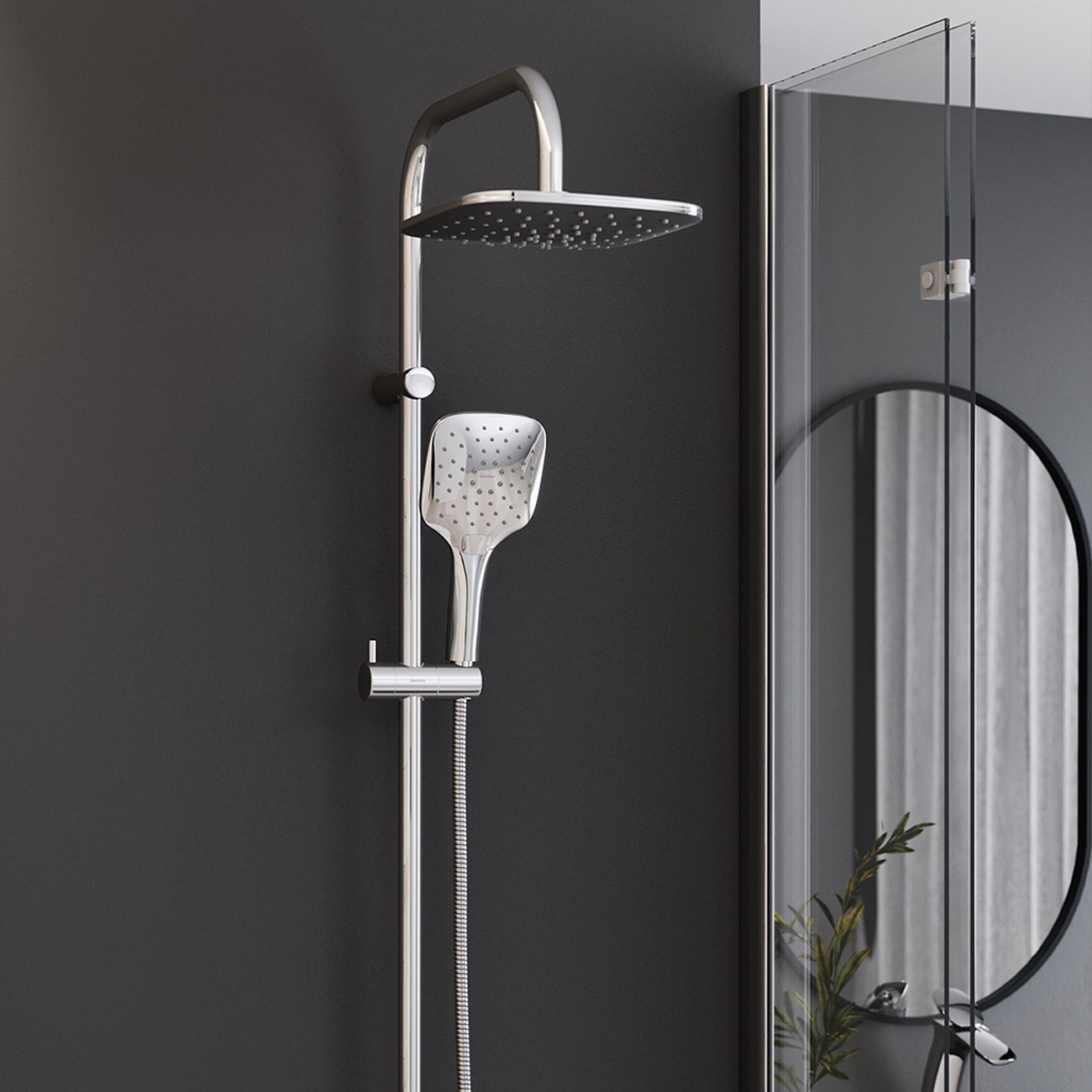 Душевая система Redblu Origin Evo 978200000 хром, серый