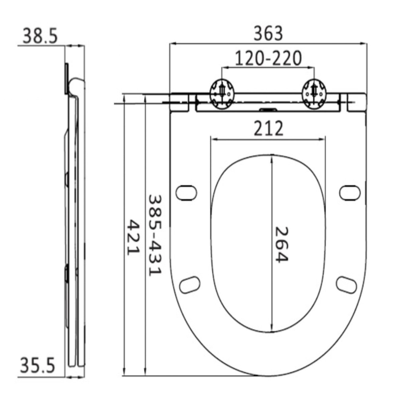 Сиденье для унитаза Am.Pm SpiritV2.0 C707857WH