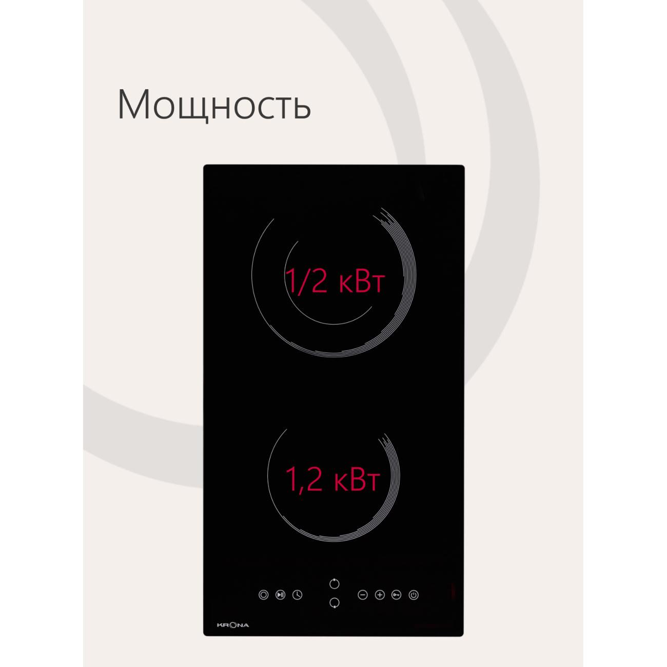 Встраиваемая электрическая панель Krona Orsa 30 BL