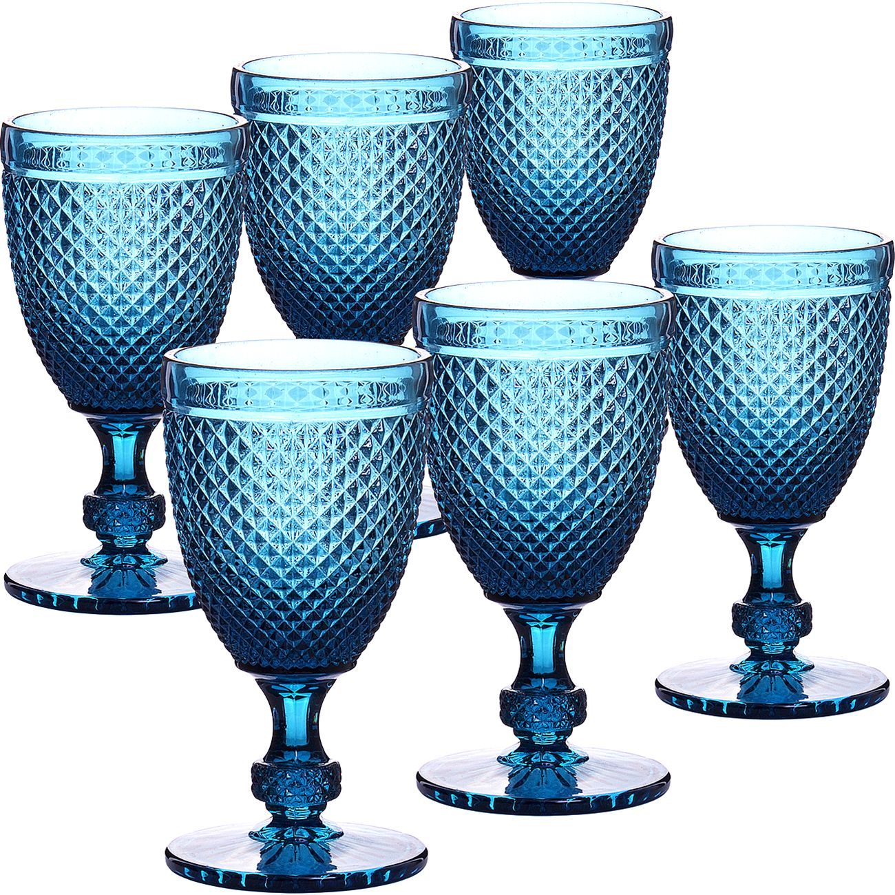 Бокал Loraine 250 мл 6 шт ГОЛУБОЙ LR х4 (30472)