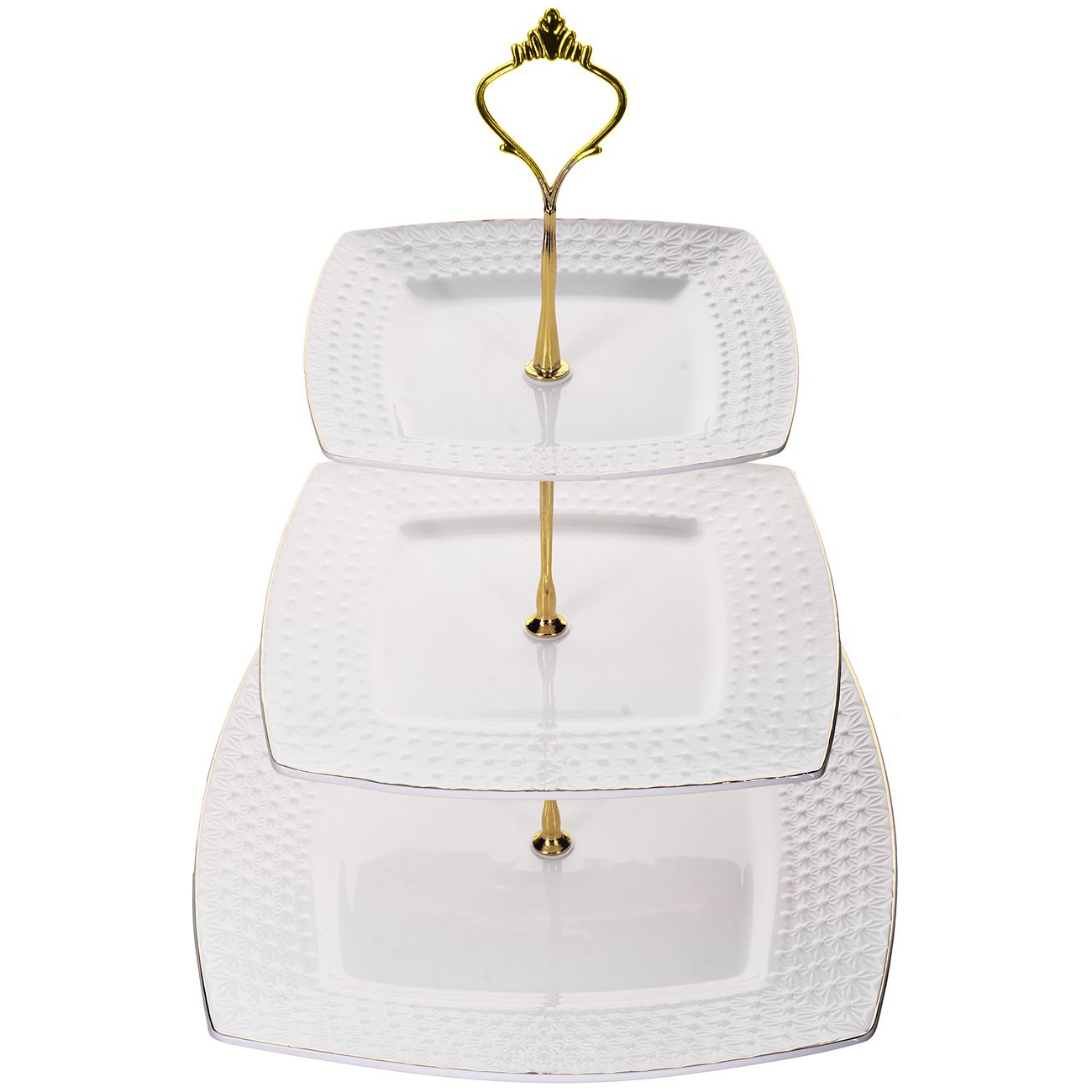 Блюдо сервировочное Loraine 3х ярус ЭЛИС 15-20-26см LR х12 (26512)