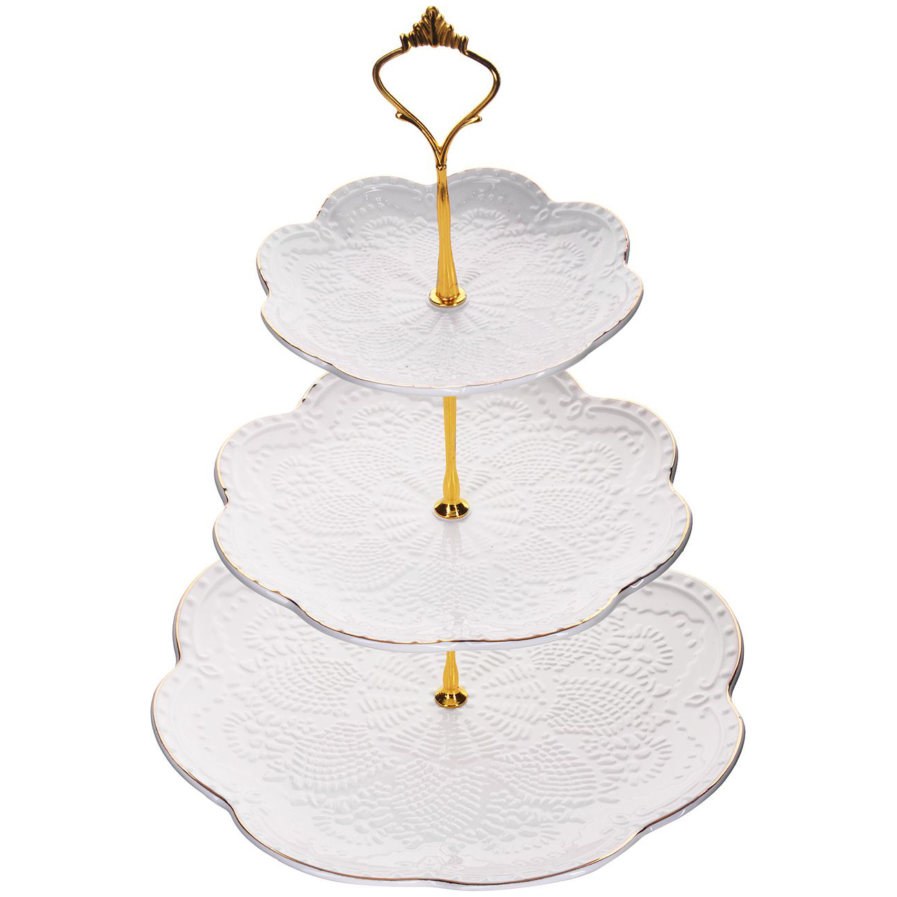 Блюдо сервировочное Loraine 3х ярус ЭЛИС 15-20-26см LR х12 (26513)