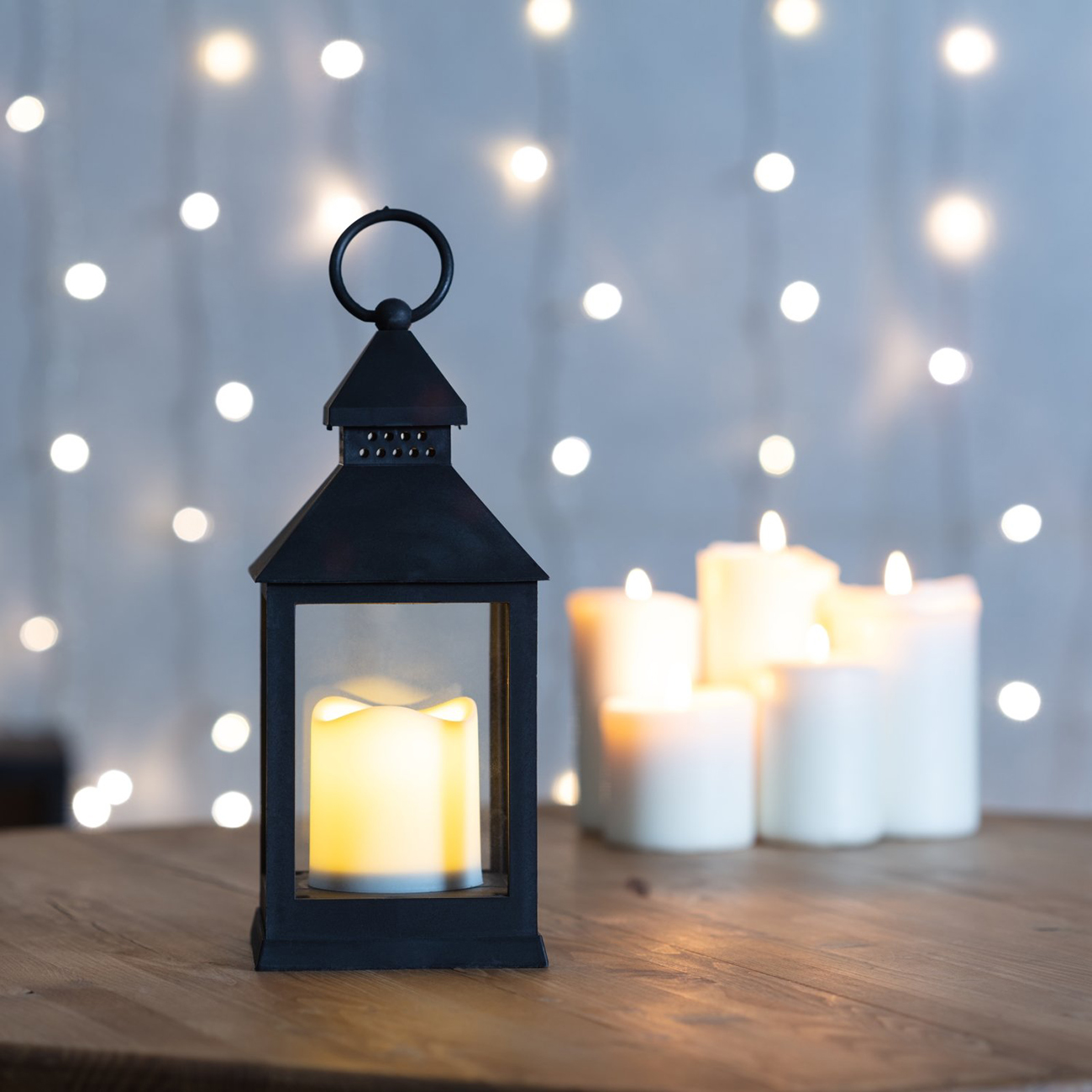 Декоративный фонарь NEON-NIGHT со свечкой 24 см, теплый (513-051)