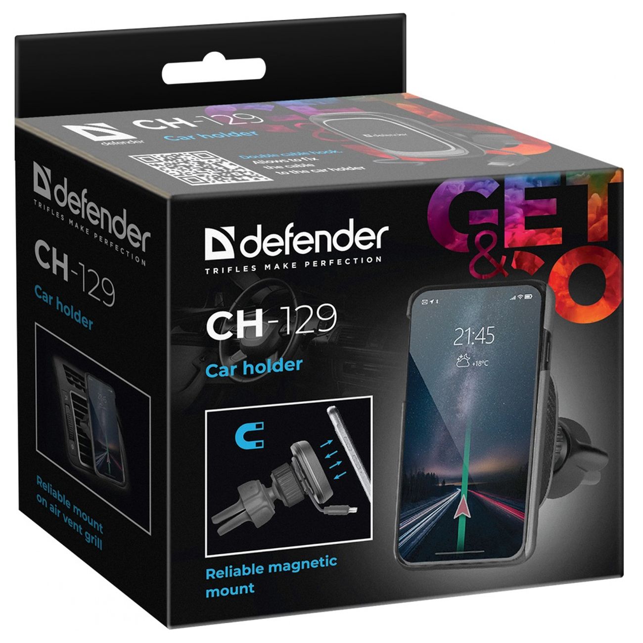 Автомобильный держатель Defender CH-129 Black (29129)