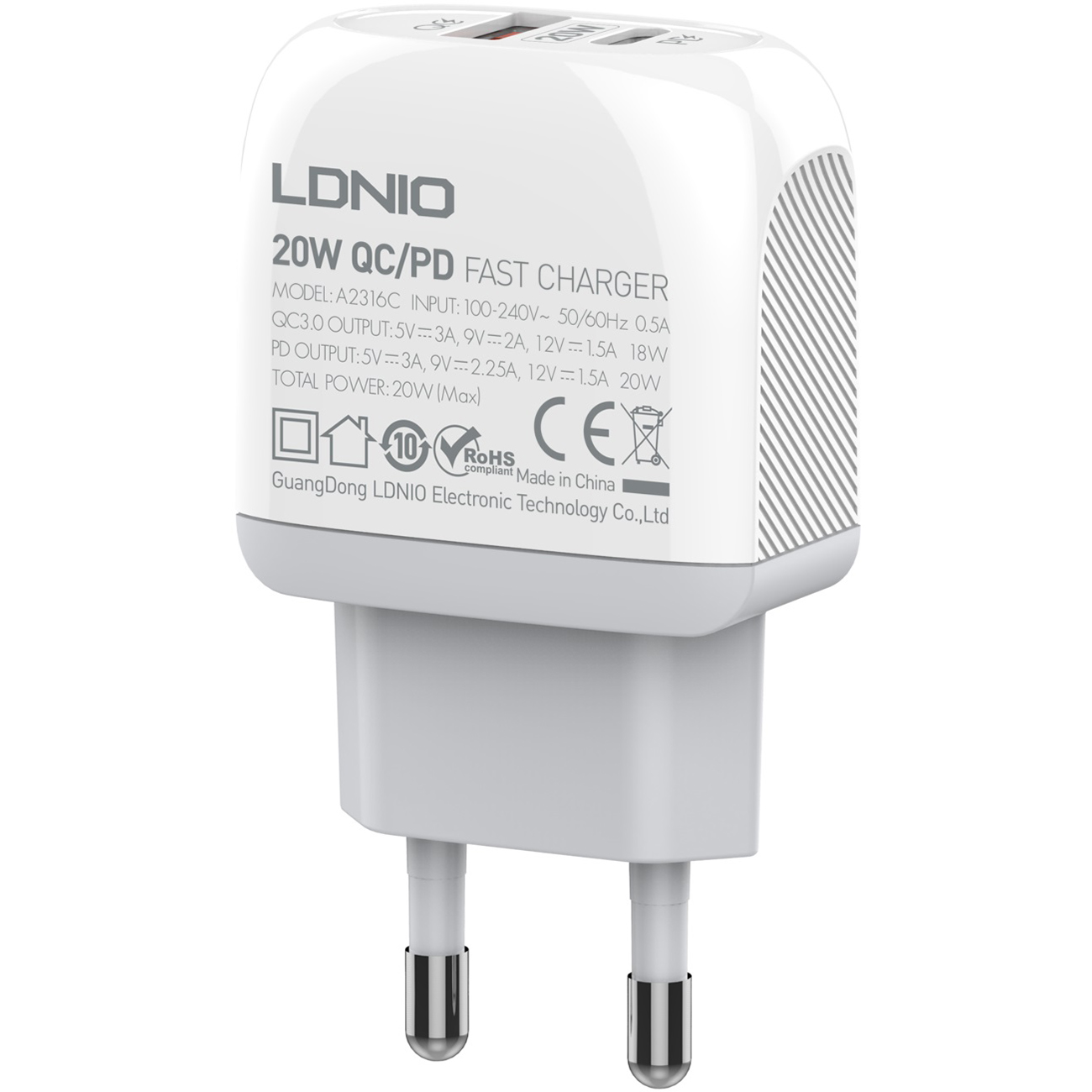 Сетевое зарядное устройство LDNIO A2316C PD-L (LD_B4554)