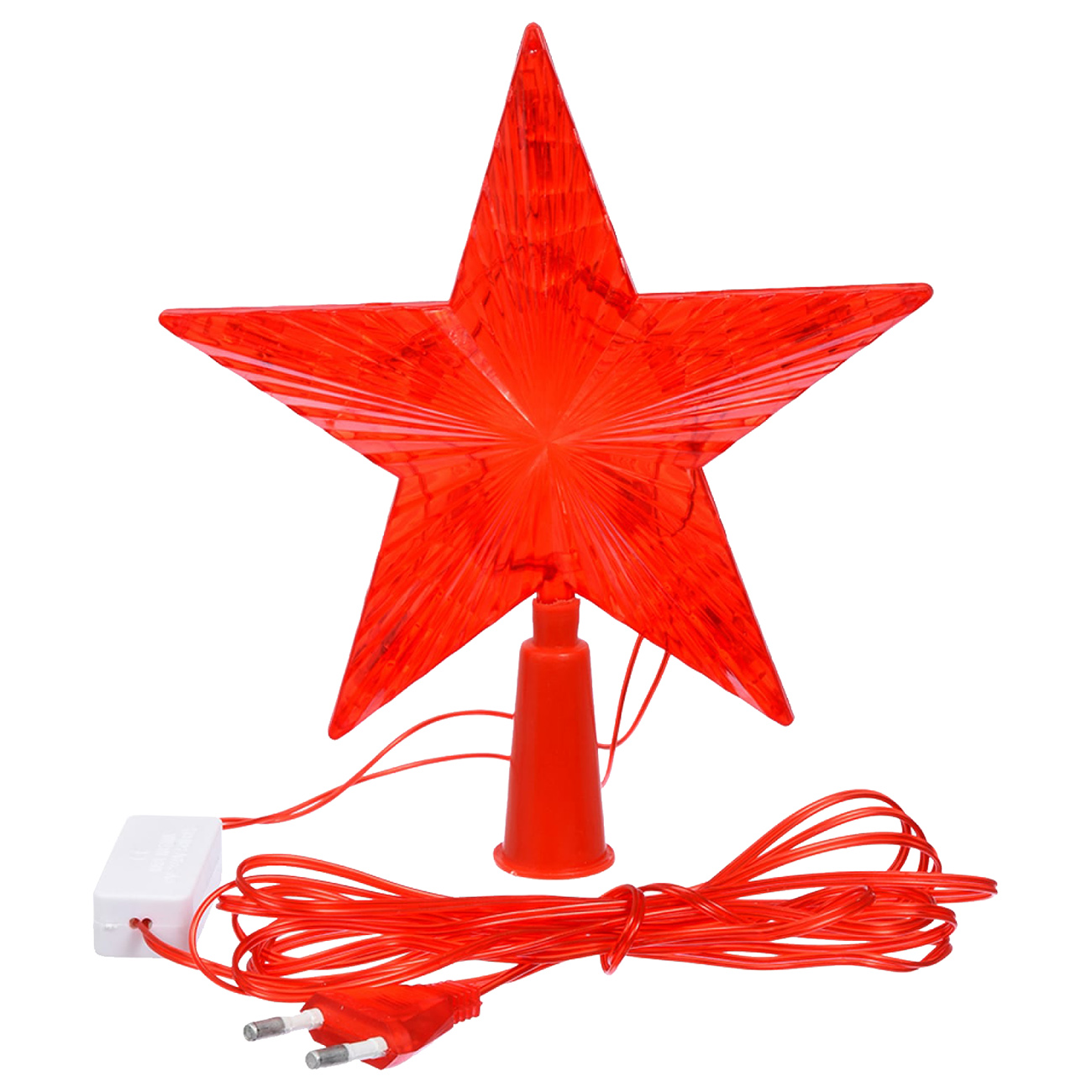 Верхушка на елку Vegas Звезда красная 55097