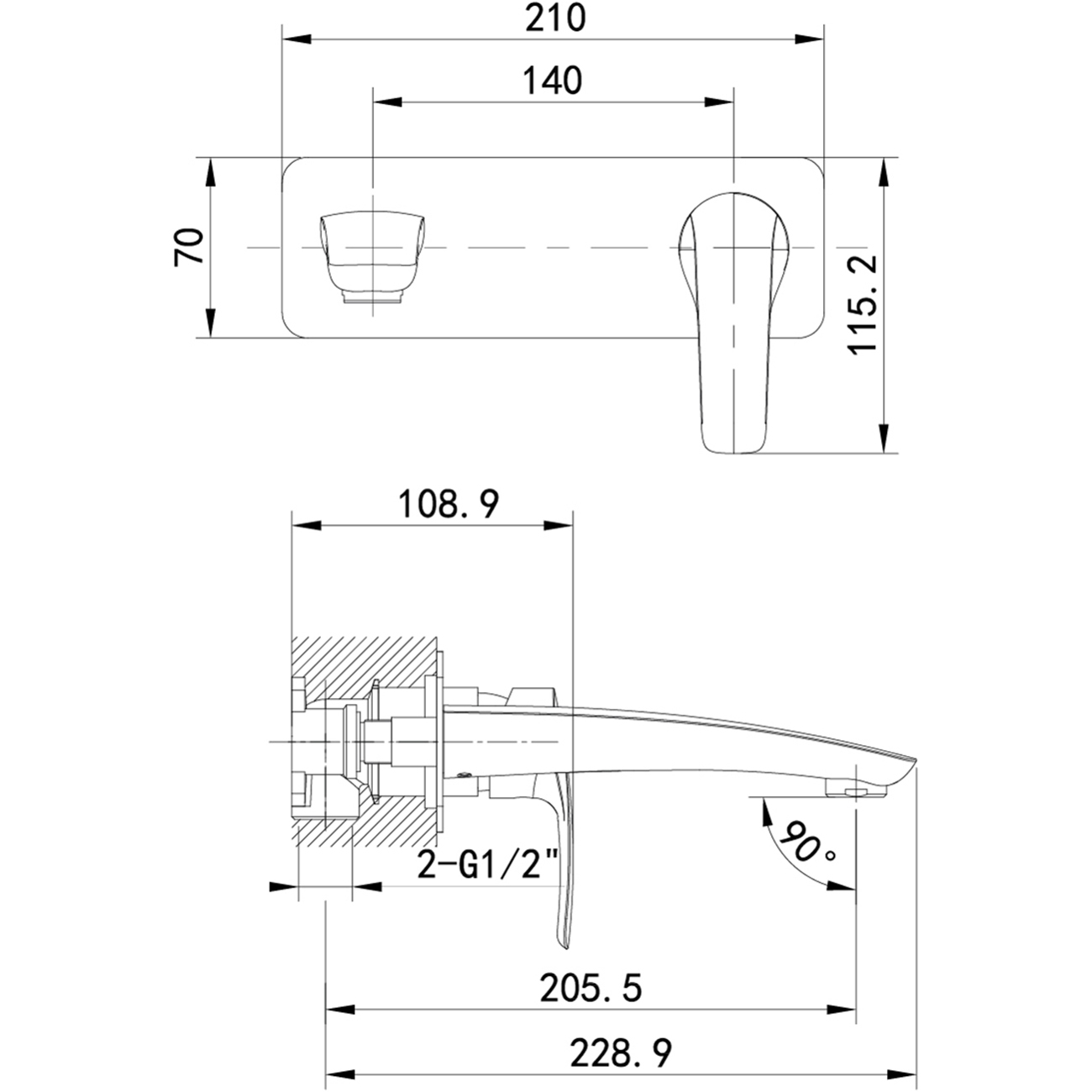 Смеситель Iddis Ray, черный матовый (RAYBL00i65)