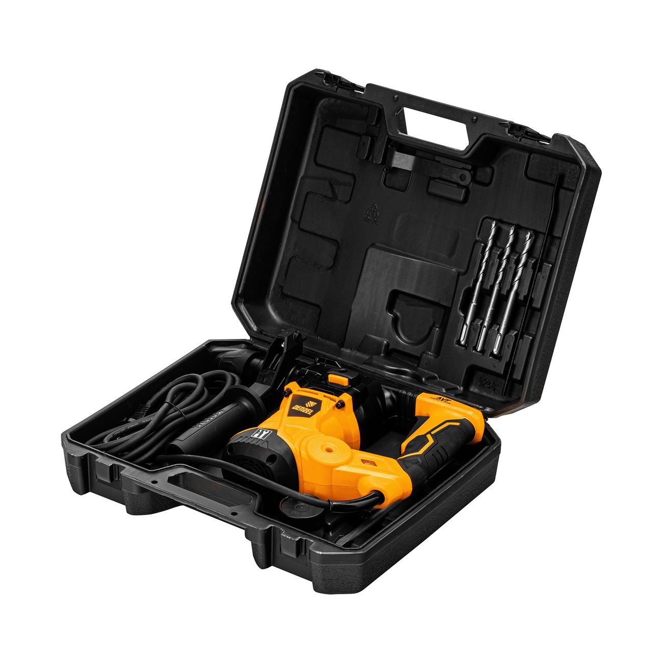 Перфоратор электрический Denzel RHV-1250-30, SDS-plus, 1250 Вт, 5 Дж, 3 плюс 1 режим (26612)