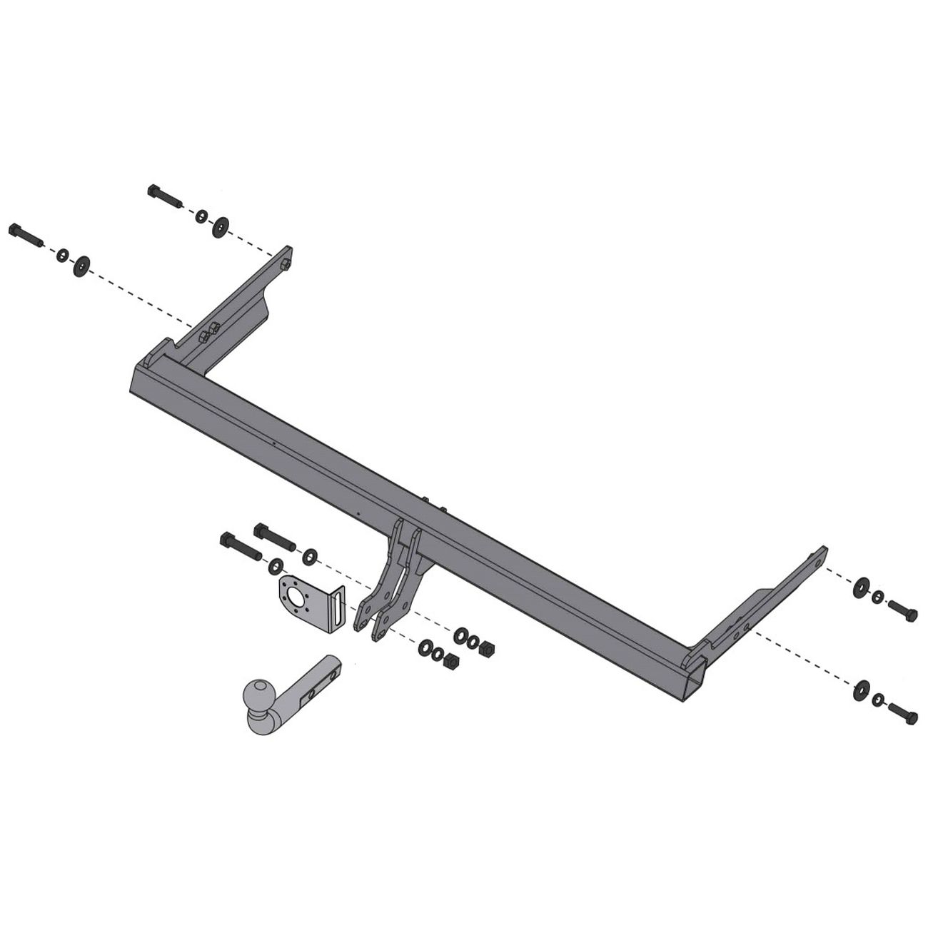 Фаркоп Atlas F.5111.001 разборный, шар A, 2000/75 кг