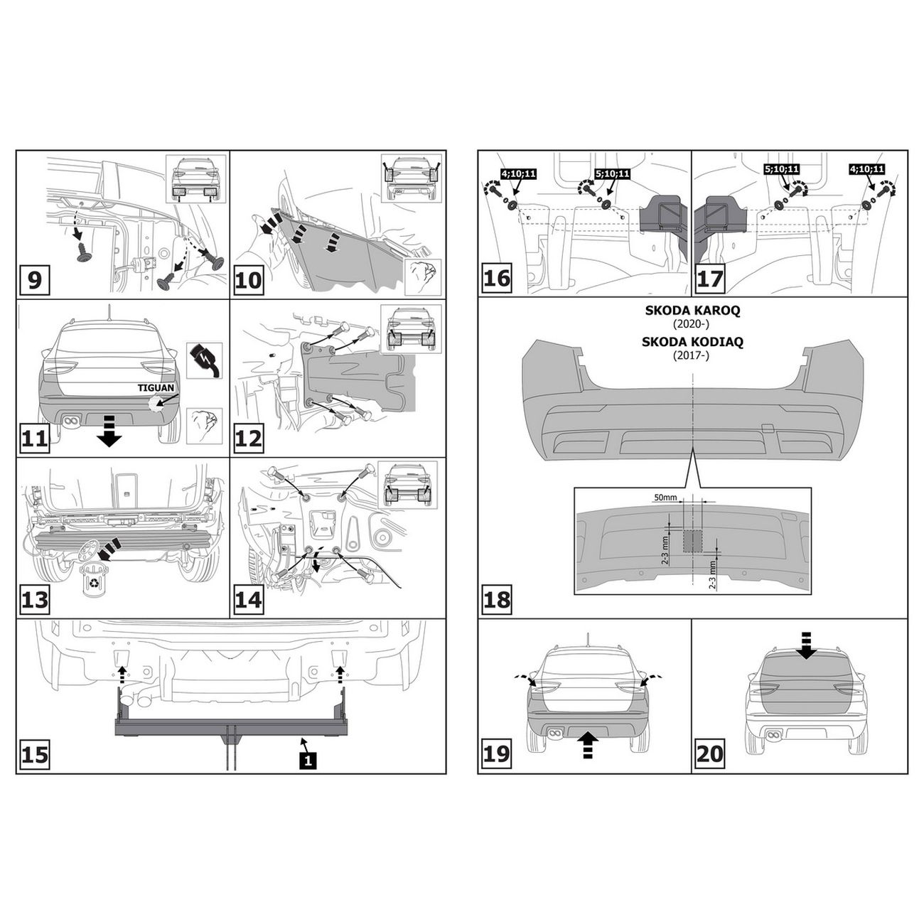 Фаркоп Atlas F.5111.001 разборный, шар A, 2000/75 кг