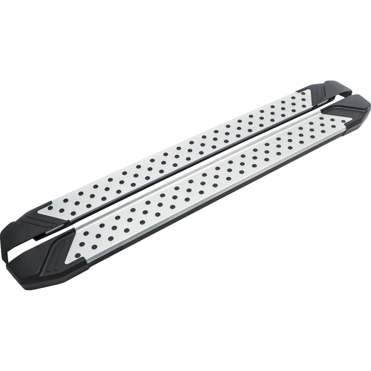 Порог Rival MITSUBISHI Eclipse Cross 2018+ серебристый/ черный