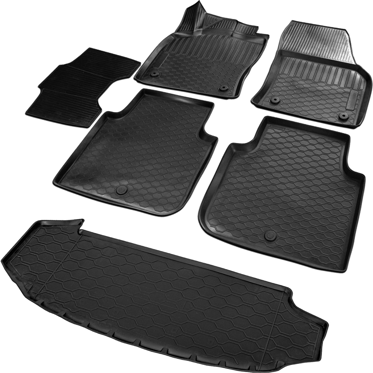 Коврик автомобильный Rival SKODA Kodiaq 5-дв. (7 мест) 2017+, полиуретан