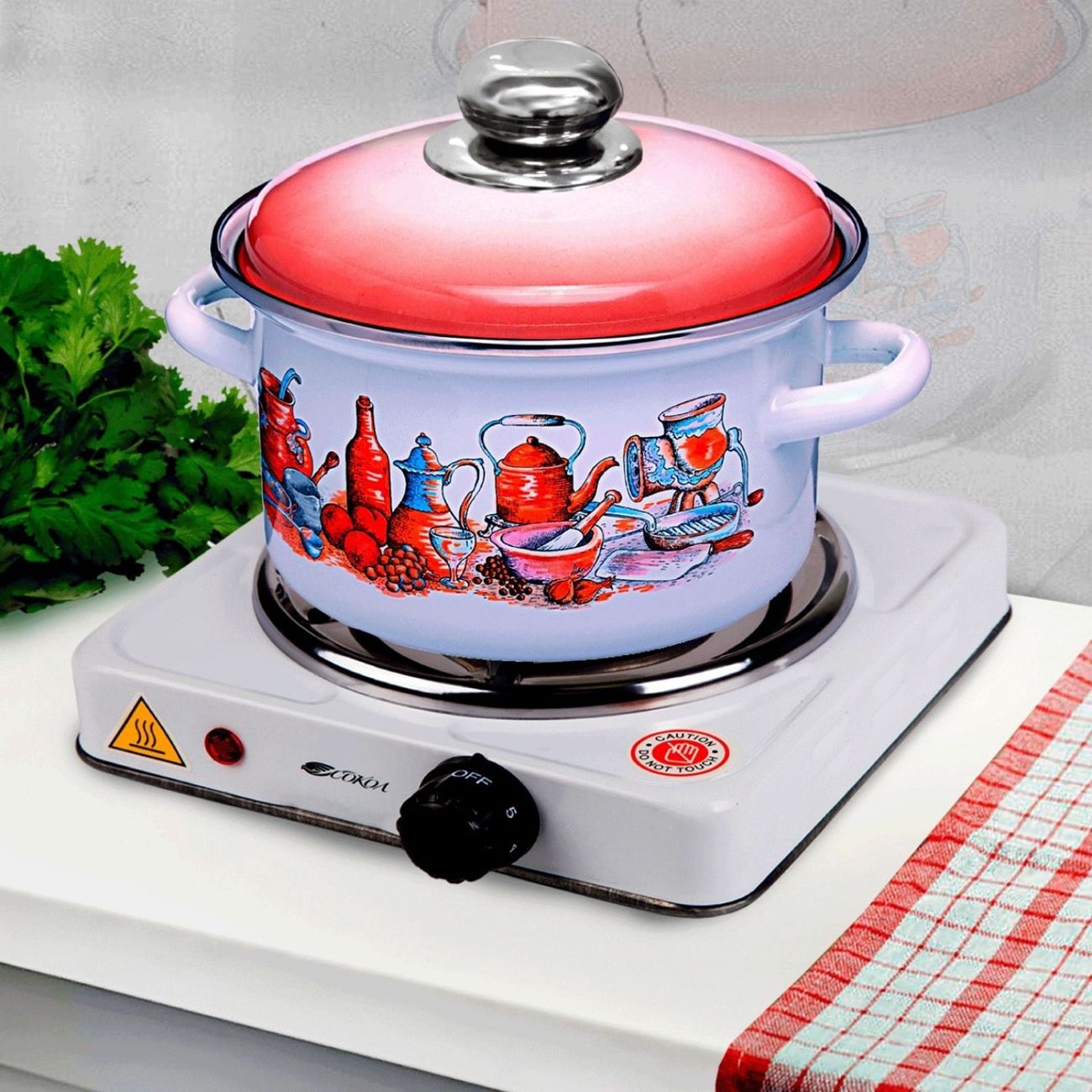 Настольная электрическая плита Сокол 70-0101-1