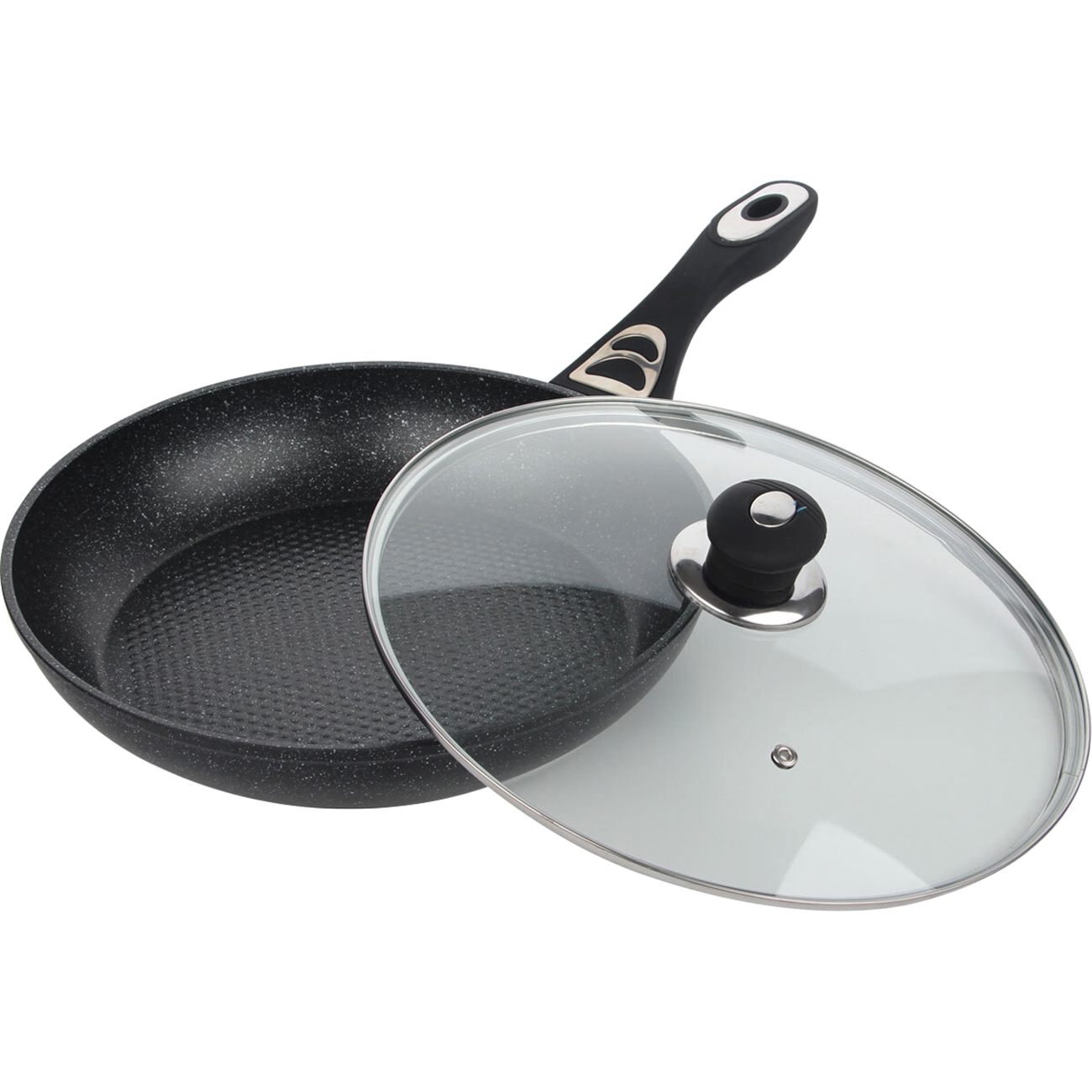 Сковорода Bekker BK-3769 28 см с мраморным покрытием с крышкой