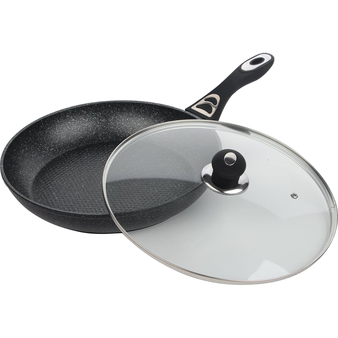 Сковорода Bekker BK-3770 30 см с мраморным покрытием с крышкой