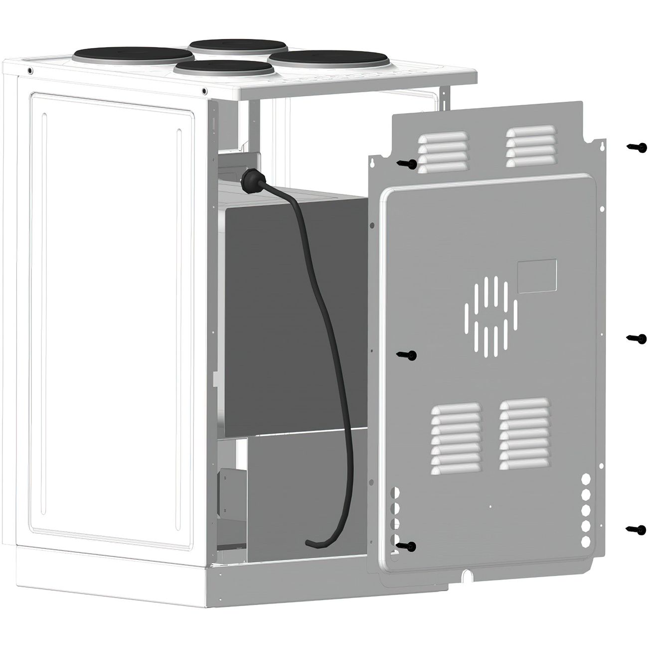 Электрическая плита Лысьва ЭП 301 МС White, без крышки