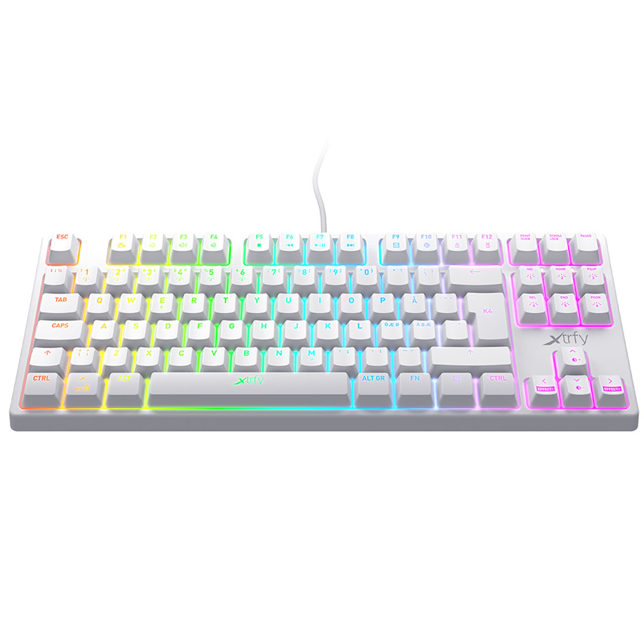 Игровая клавиатура Xtrfy K4 RGB TKL WHITE Edition (XG-K4-RGB-TKL-WH-R-RUS)