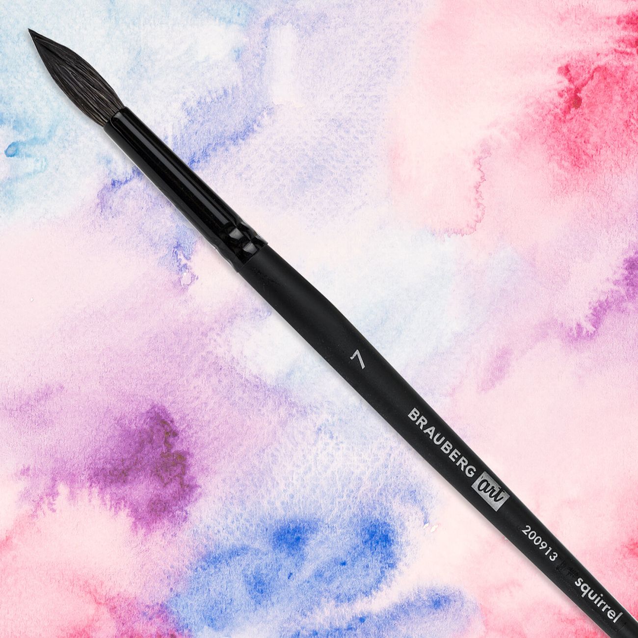 Кисть Brauberg белка круглая №7 кор ручка BRG