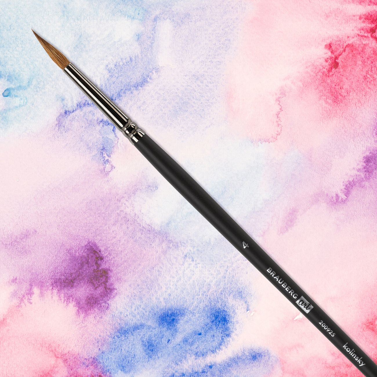 Кисть Brauberg колонок круглая №4 дл ручка BRG