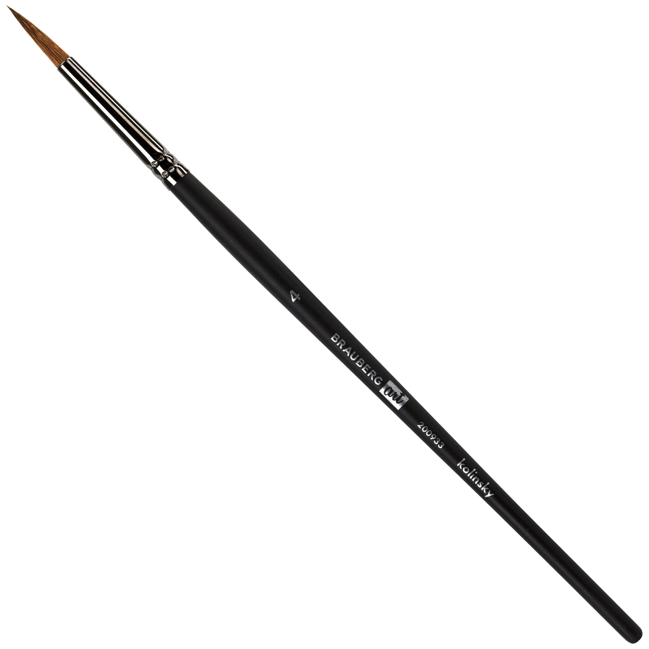 Кисть Brauberg колонок круглая №4 кор ручка BRG