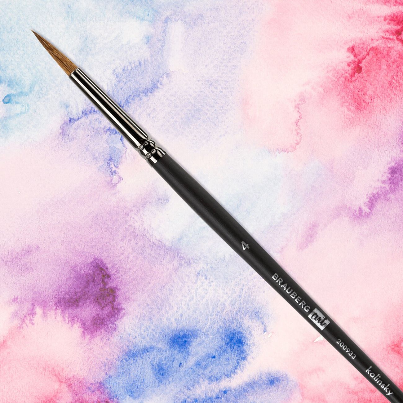 Кисть Brauberg колонок круглая №4 кор ручка BRG