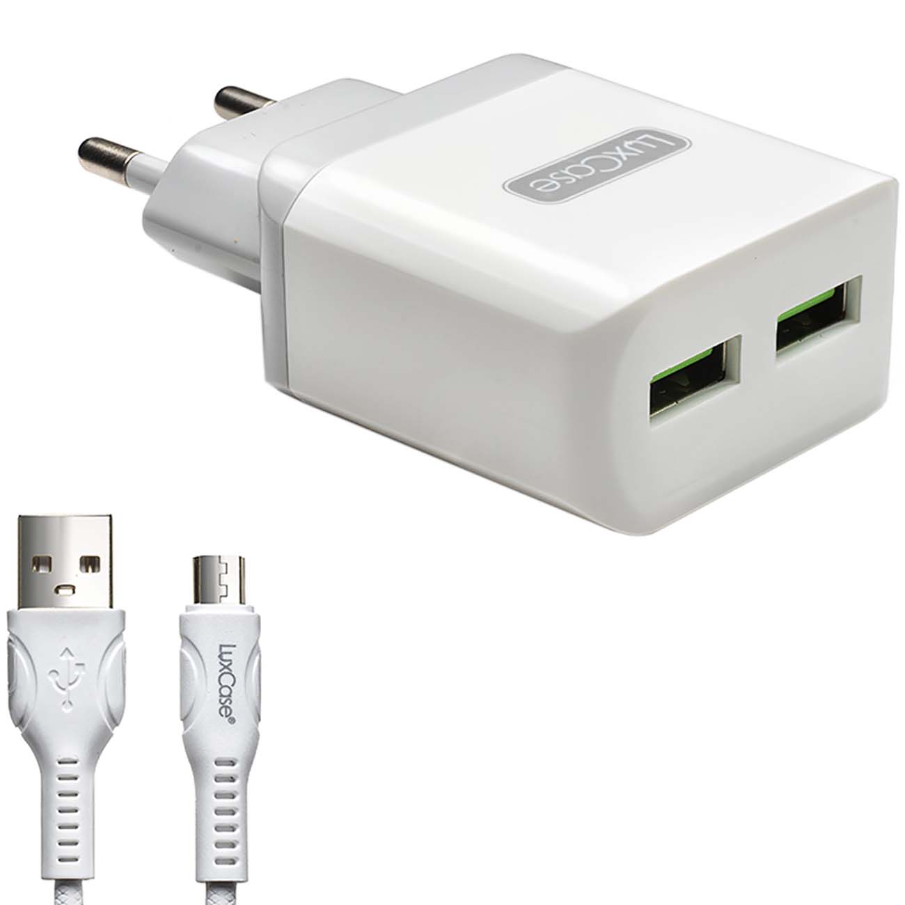 Сетевое зарядное устройство LuxCase 2 USB 24А + micro USB 3A