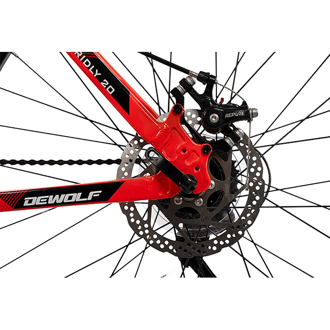 Велосипед Dewolf Ridly 20, 18, neon red/white/black