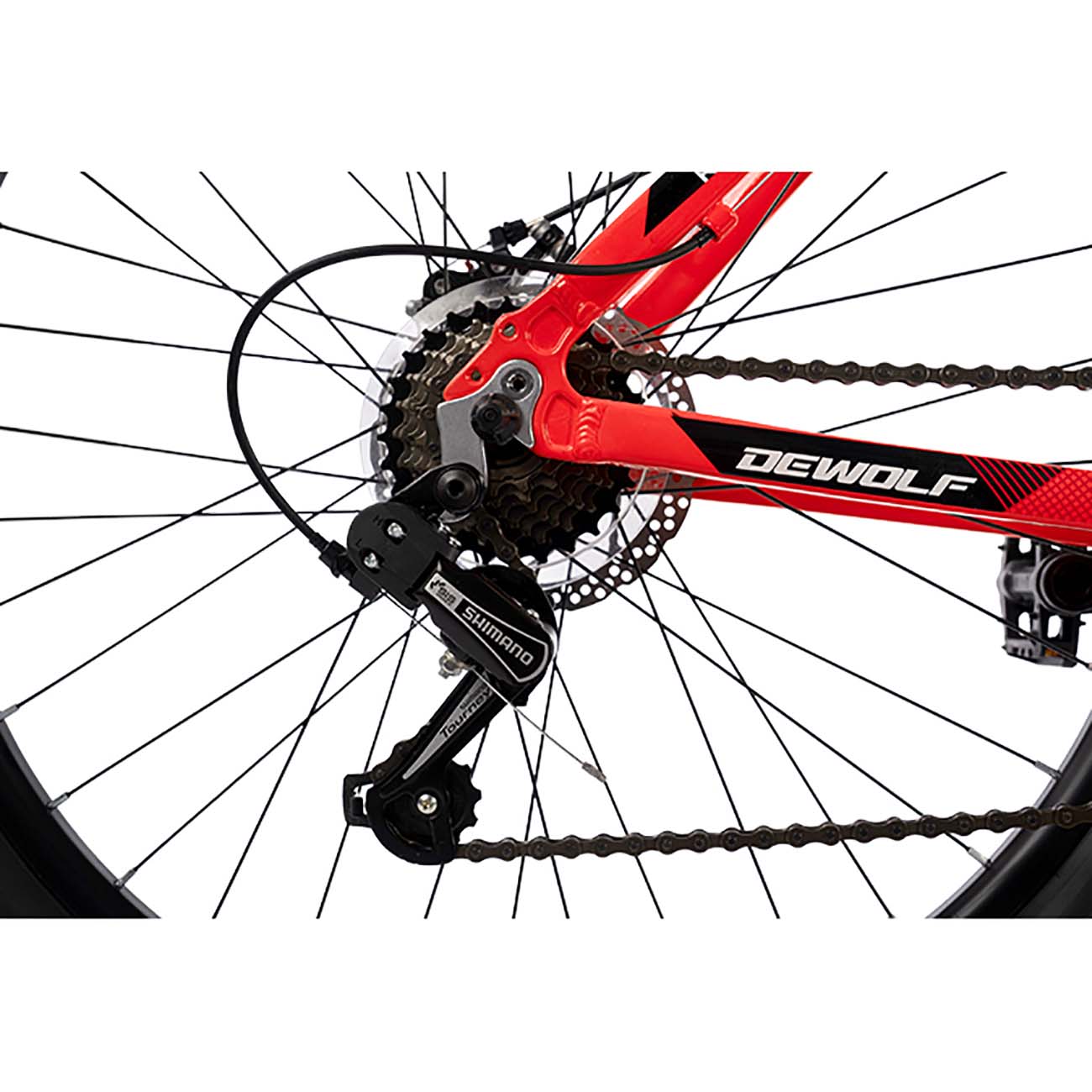 Велосипед Dewolf Ridly 20, 18, neon red/white/black