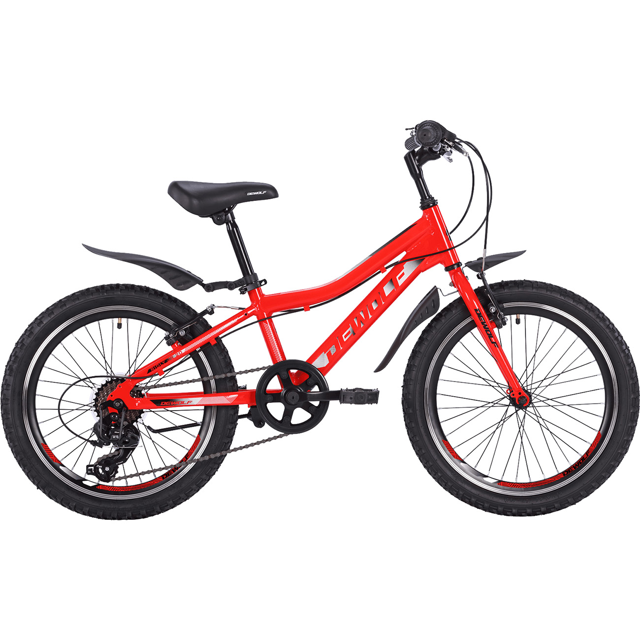 Велосипед Dewolf Ridly 20, 20, neon red/white/black