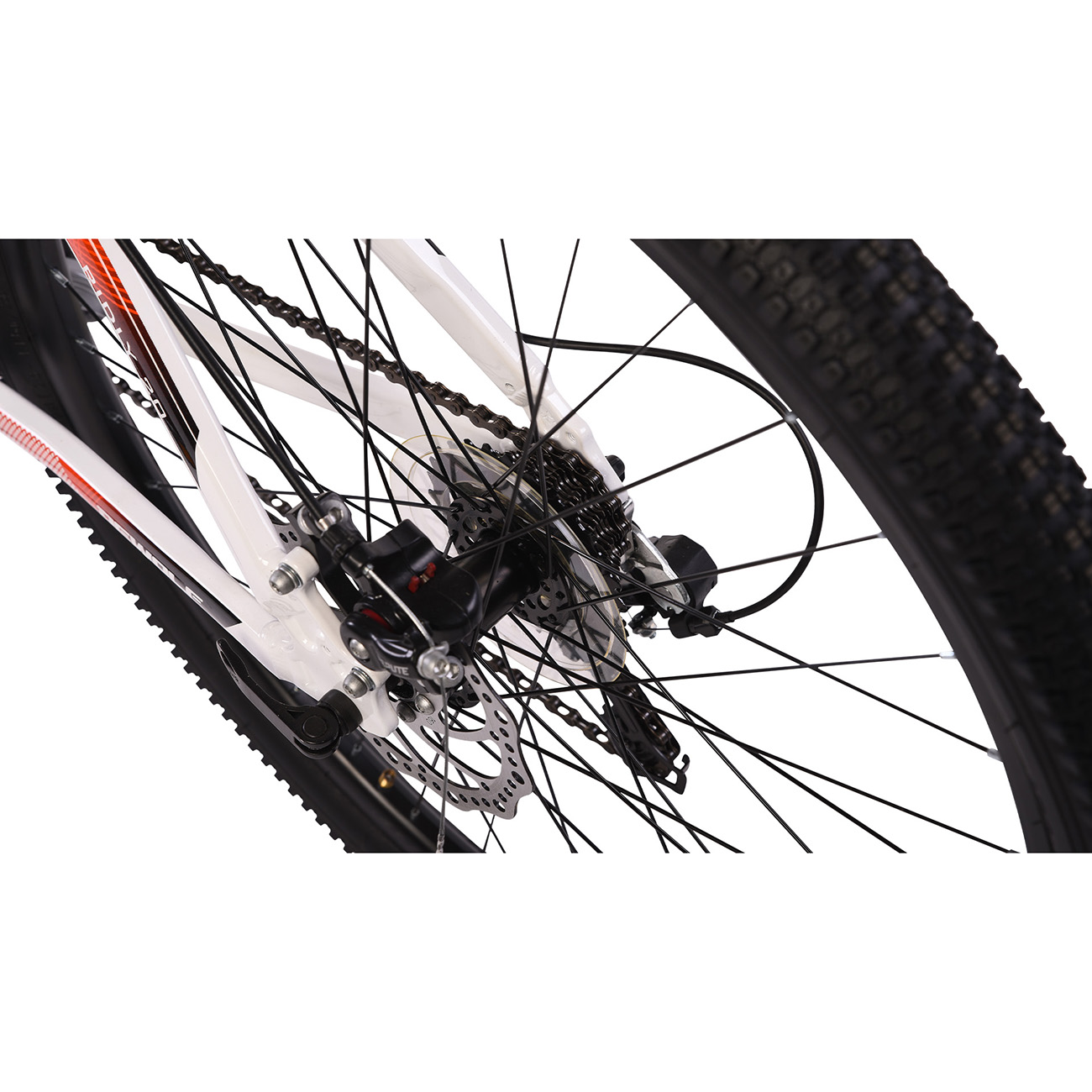 Велосипед Dewolf Ridly 20, 18, белый/красно-оранжевый/черный