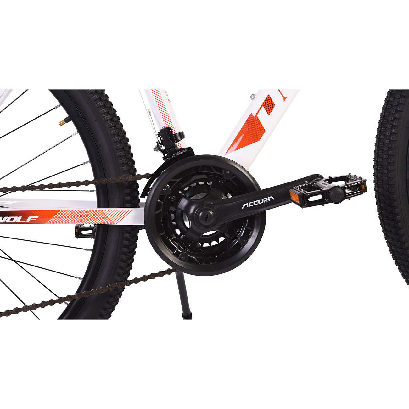 Велосипед Dewolf Ridly 20, 18, белый/красно-оранжевый/черный