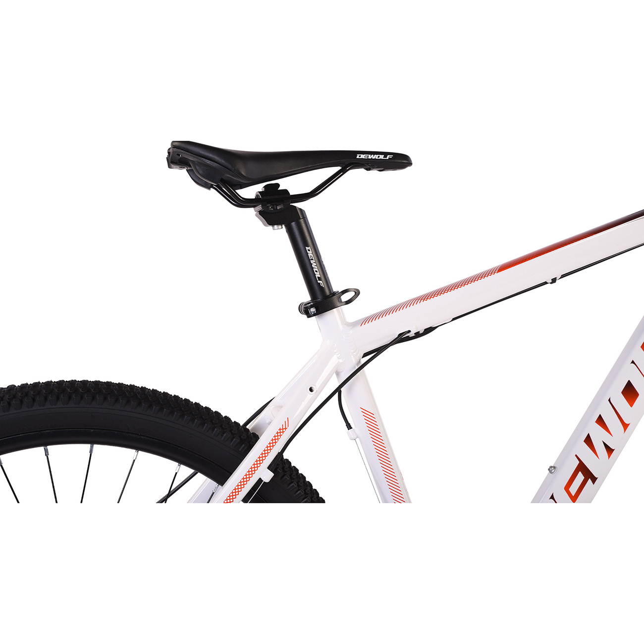Велосипед Dewolf Ridly 20, 18, белый/красно-оранжевый/черный
