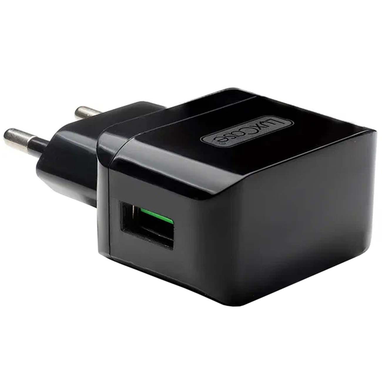 Сетевое зарядное устройство LuxCase 1 USB 1А (чёрный)