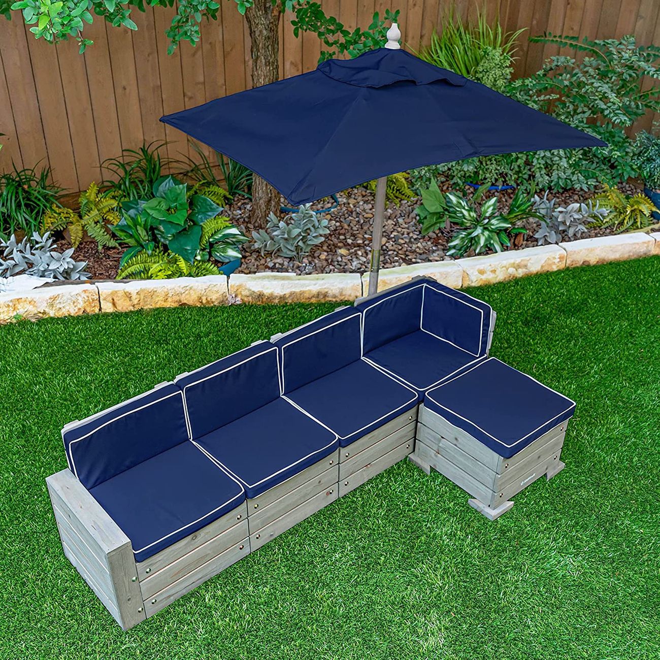 Садовая мебель Kidkraft секионный диван пуфстол зонт 20177_KE