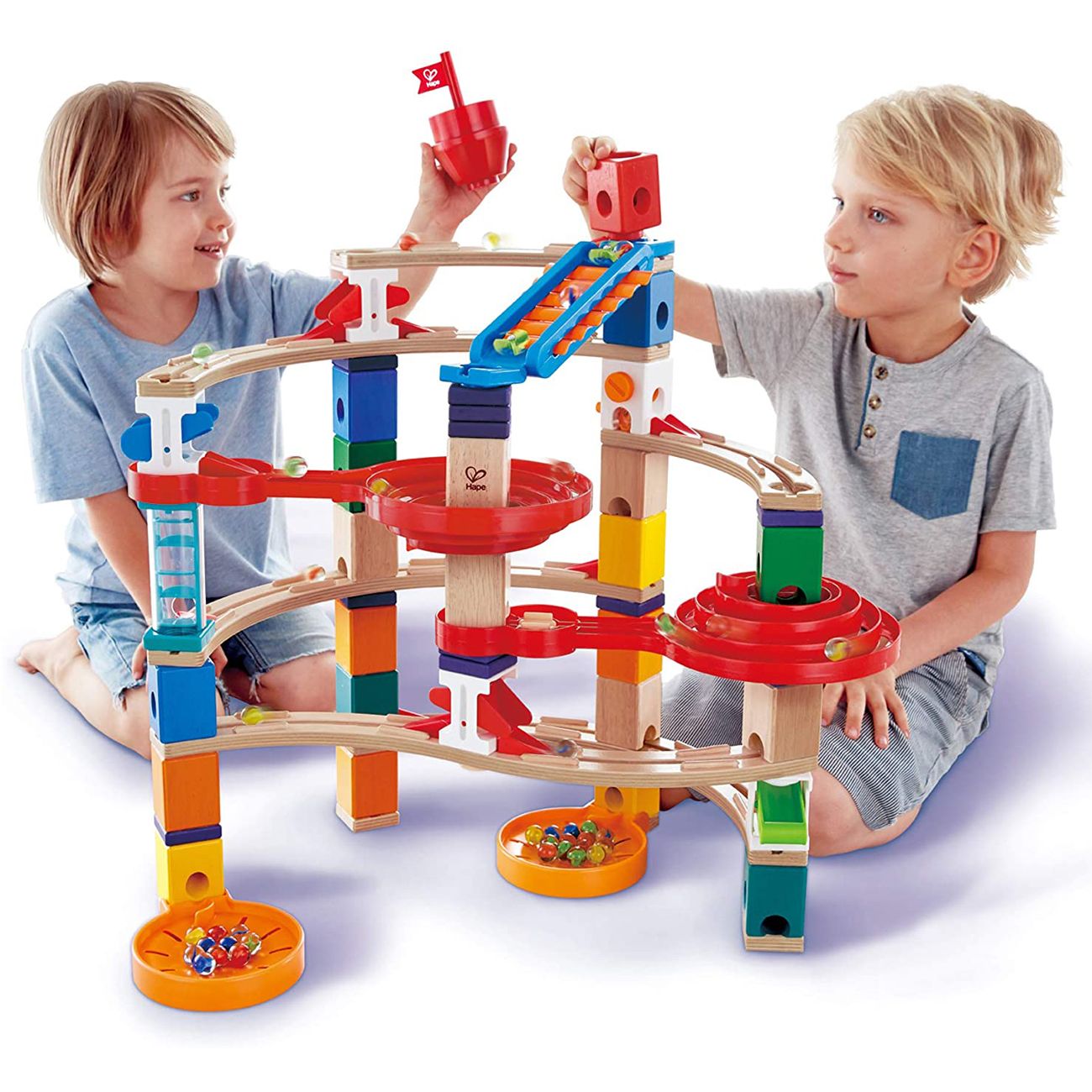 Конструктор детский Hape Супер спираль с шариком и ксилофоном (E6024_HP)
