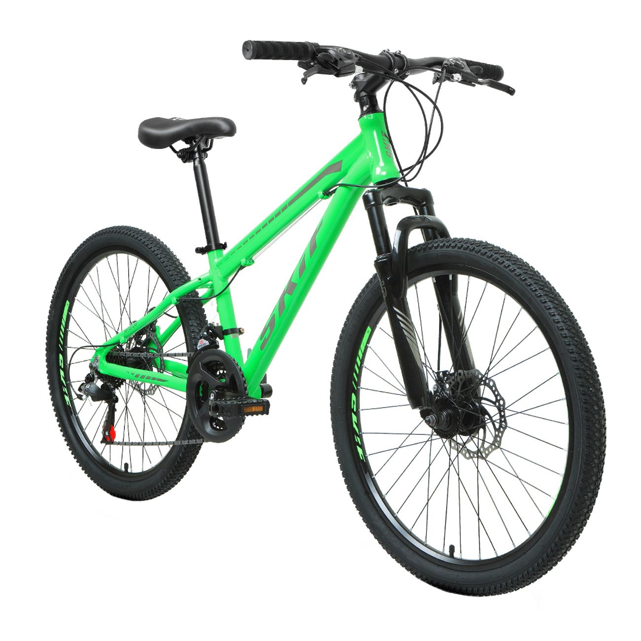 Велосипед Skif 24 Disc 2021 ярко-зеленый/серый фото