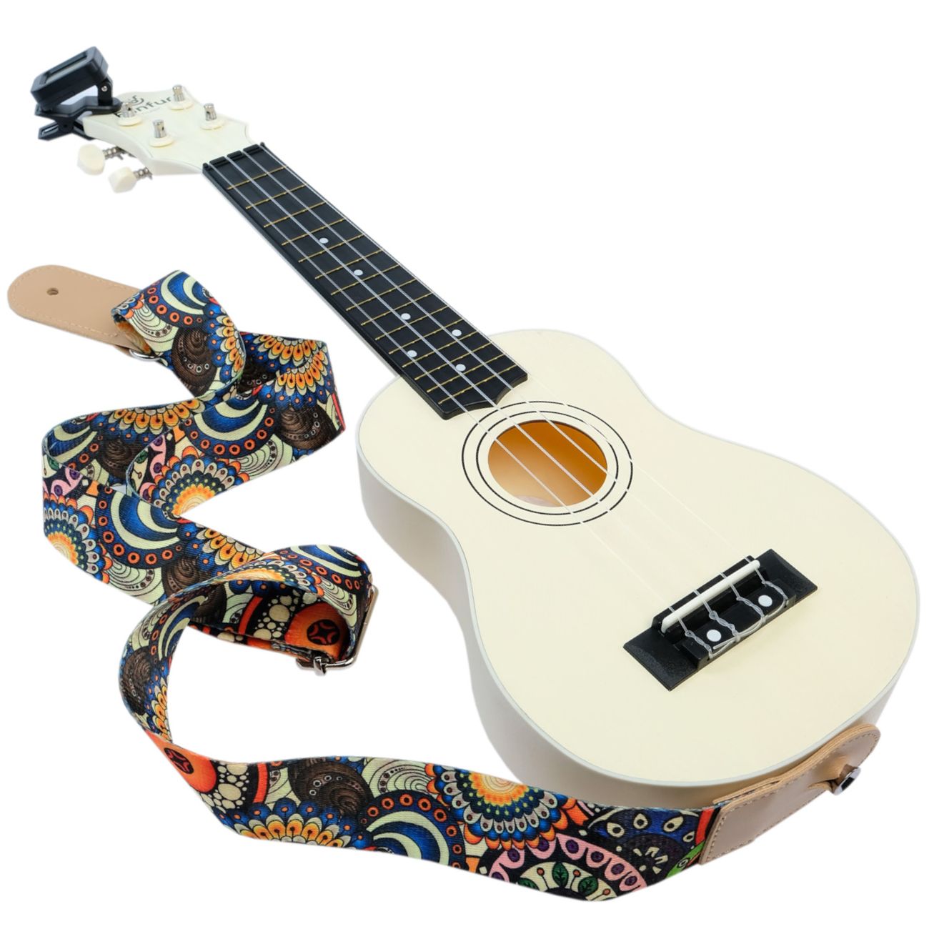 Укулеле Funfur Music Сопрано пластик/дерево кремовый