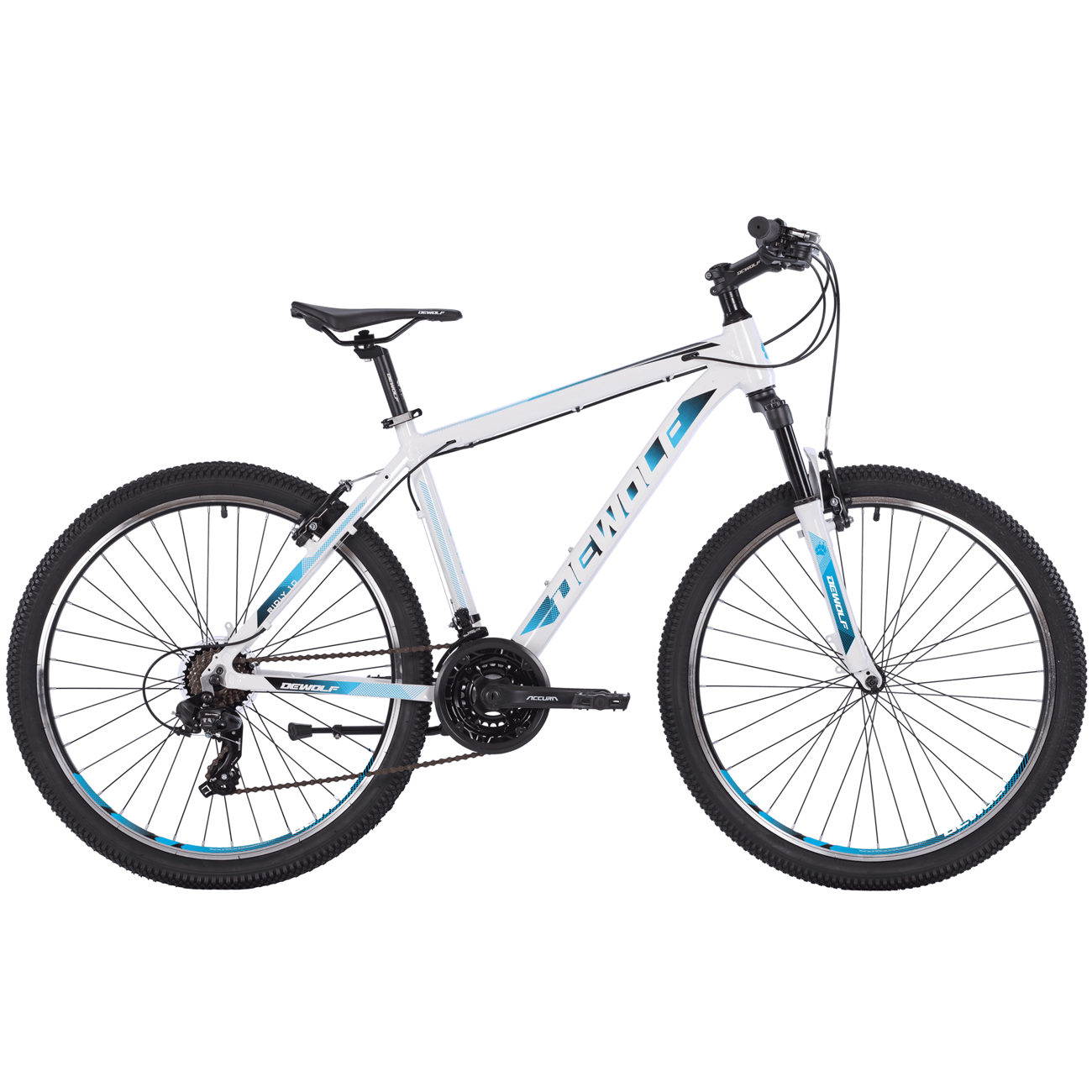 Велосипед Dewolf Ridly 10 (2021), 18, белый/светло-голубой/черный