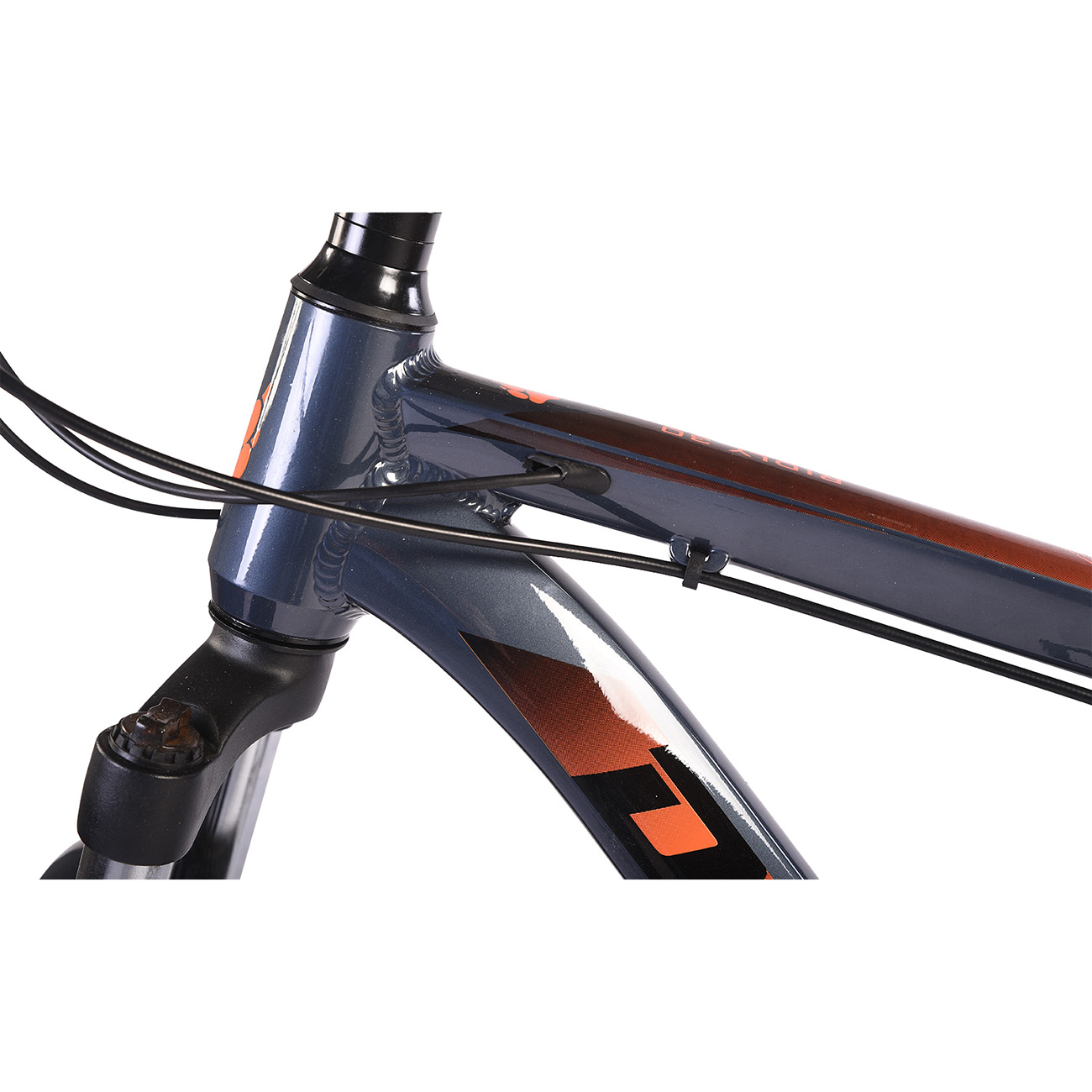 Велосипед Dewolf Ridly 30, 18, серый металлик/оранжевый/черный