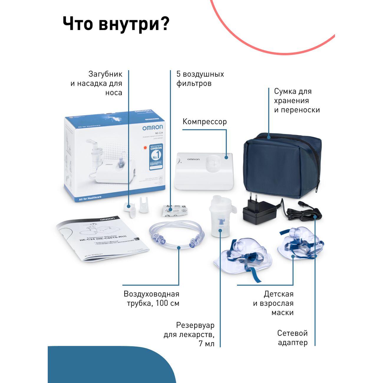 Ингалятор небулайзер OMRON C24 NE-C801S-RU
