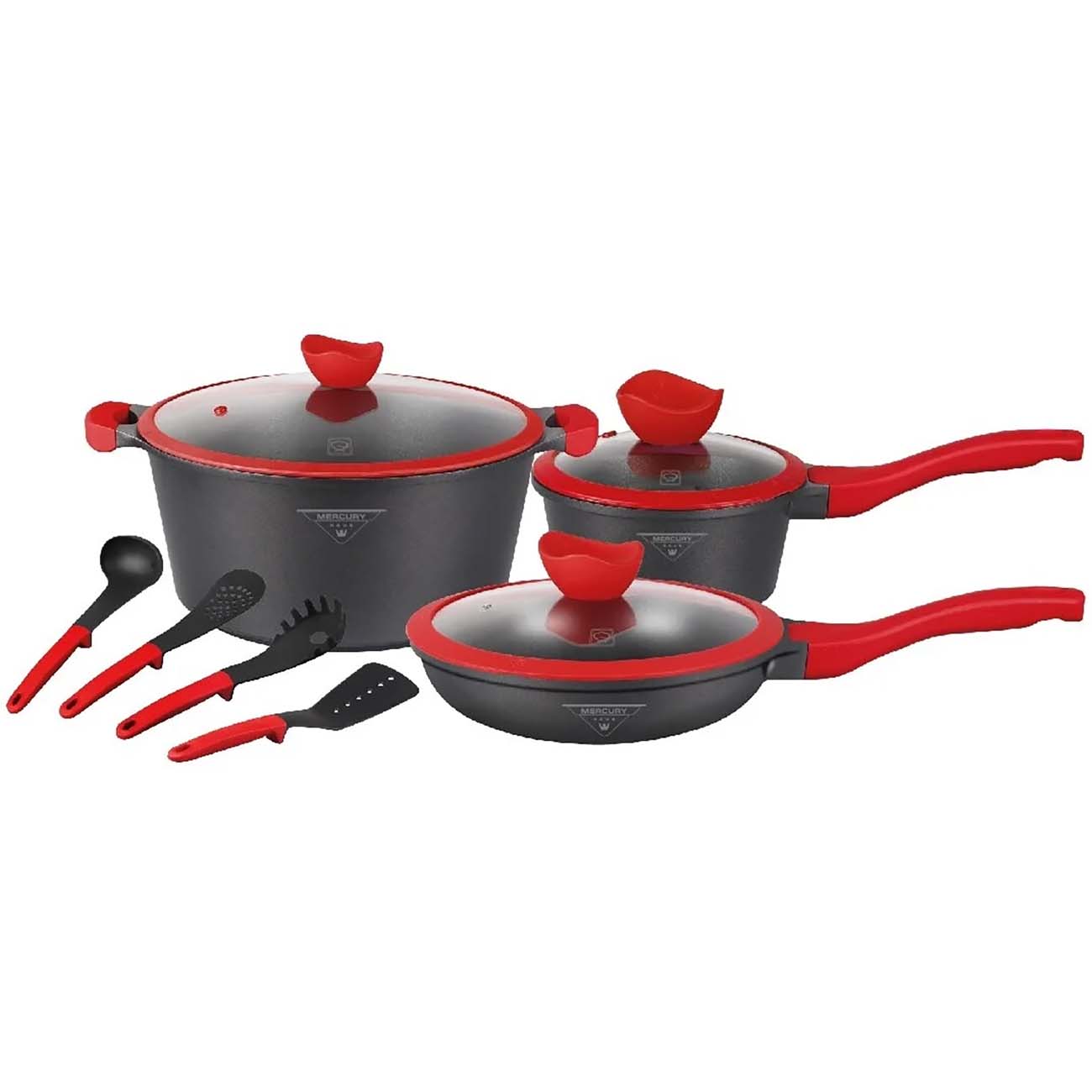 Набор кастрюль MERCURYHAUS MC-6366 (10 предметов)